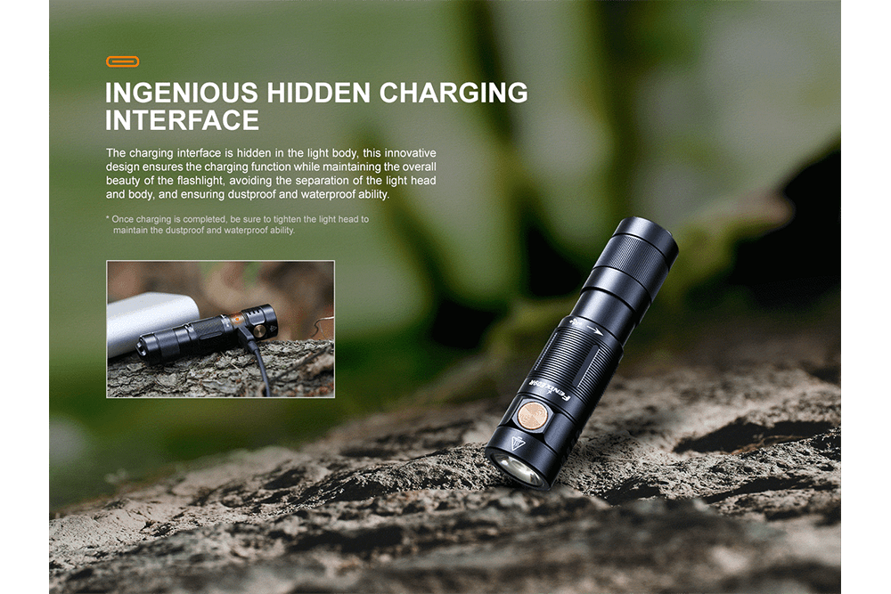 Fenix E09R Rechargeable High - Output Flashlight - 600 Lumens, Keychain Flashlight, Fenix Store, at Festive Water Paddlesports