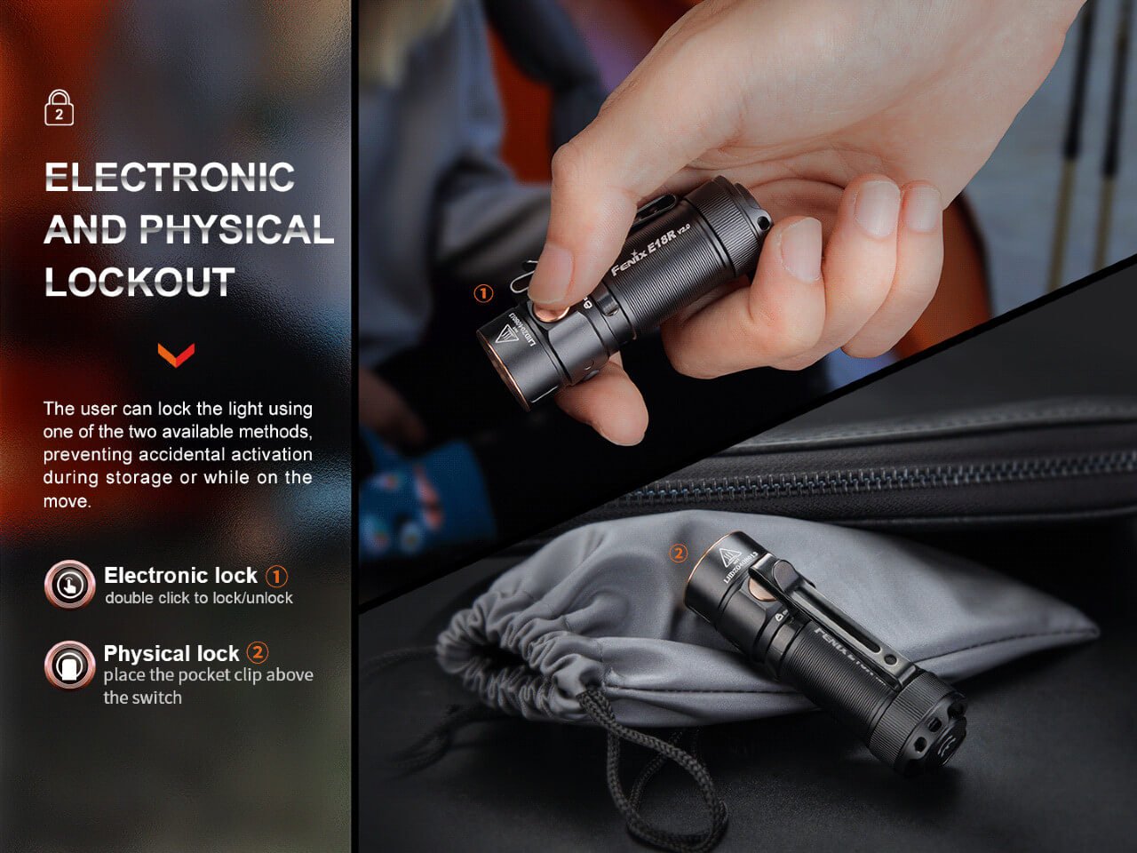 Fenix E18R V2 Rechargeable LED Flashlight, EDC Flashlight, Fenix Store, at Festive Water Paddlesports