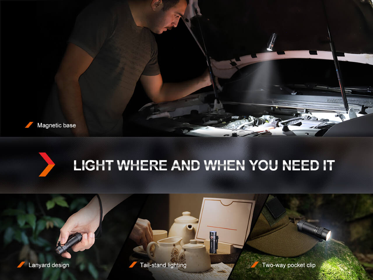 Fenix E18R V2 Rechargeable LED Flashlight, EDC Flashlight, Fenix Store, at Festive Water Paddlesports