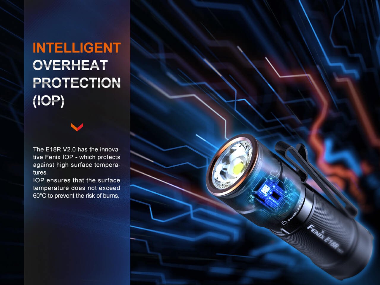 Fenix E18R V2 Rechargeable LED Flashlight, EDC Flashlight, Fenix Store, at Festive Water Paddlesports