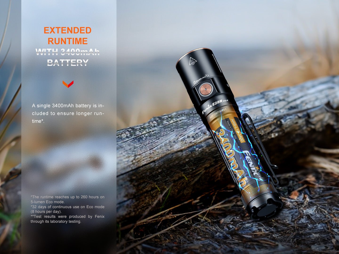 Fenix E28R V2 Rechargeable EDC Flashlight, EDC Flashlight, Fenix Store, at Festive Water Paddlesports