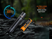 Fenix E35R High - Performance Rechargeable LED Flashlight, EDC Flashlight, Fenix Store, Black at Festive Water Paddlesports