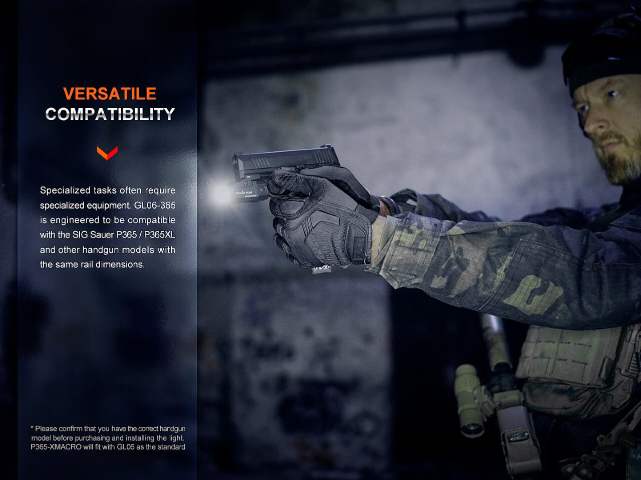 Fenix GL06 Pocket Pistol Tactical LED Light - 600 Lumens, Pistol Light, Fenix Store, GLOCK or Picatinny Rail (GL06) at Festive Water Paddlesports