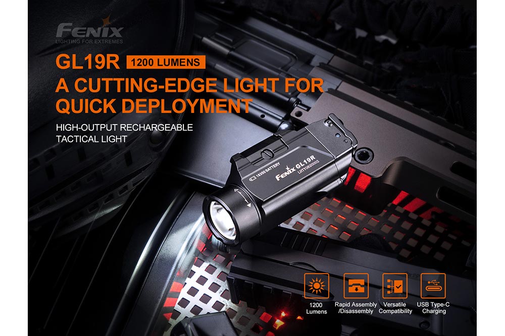 Fenix GL19R Rechargeable Tactical Light - Discontinued, , Fenix Store, at Festive Water Paddlesports