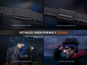 Fenix HL12R V2 Ultralight Outdoor Rechargeable Headlamp, Headlamp, Fenix Store, Gun Grey at Festive Water Paddlesports
