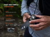 Fenix HL12R V2 Ultralight Outdoor Rechargeable Headlamp, Headlamp, Fenix Store, Gun Grey at Festive Water Paddlesports