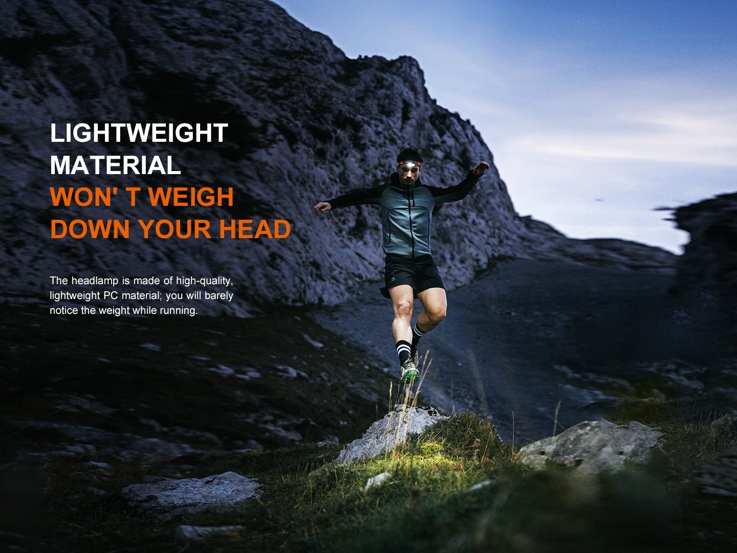 Fenix HL18R - T V2 Lightweight Trail Running Headlamp, Headlamp, Fenix Store, Polar Night Black at Festive Water Paddlesports