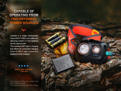 Fenix HL32R - T Trail Running LED Headlamp - 800 Lumens, Headlamp, Fenix Store, Black at Festive Water Paddlesports