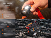Fenix HL32R - T Trail Running LED Headlamp - 800 Lumens, Headlamp, Fenix Store, Black at Festive Water Paddlesports