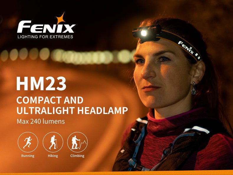 Fenix HM23 Compact Hiking and Running Headlamp - Discontinued, Headlamp, Fenix Store, at Festive Water Paddlesports