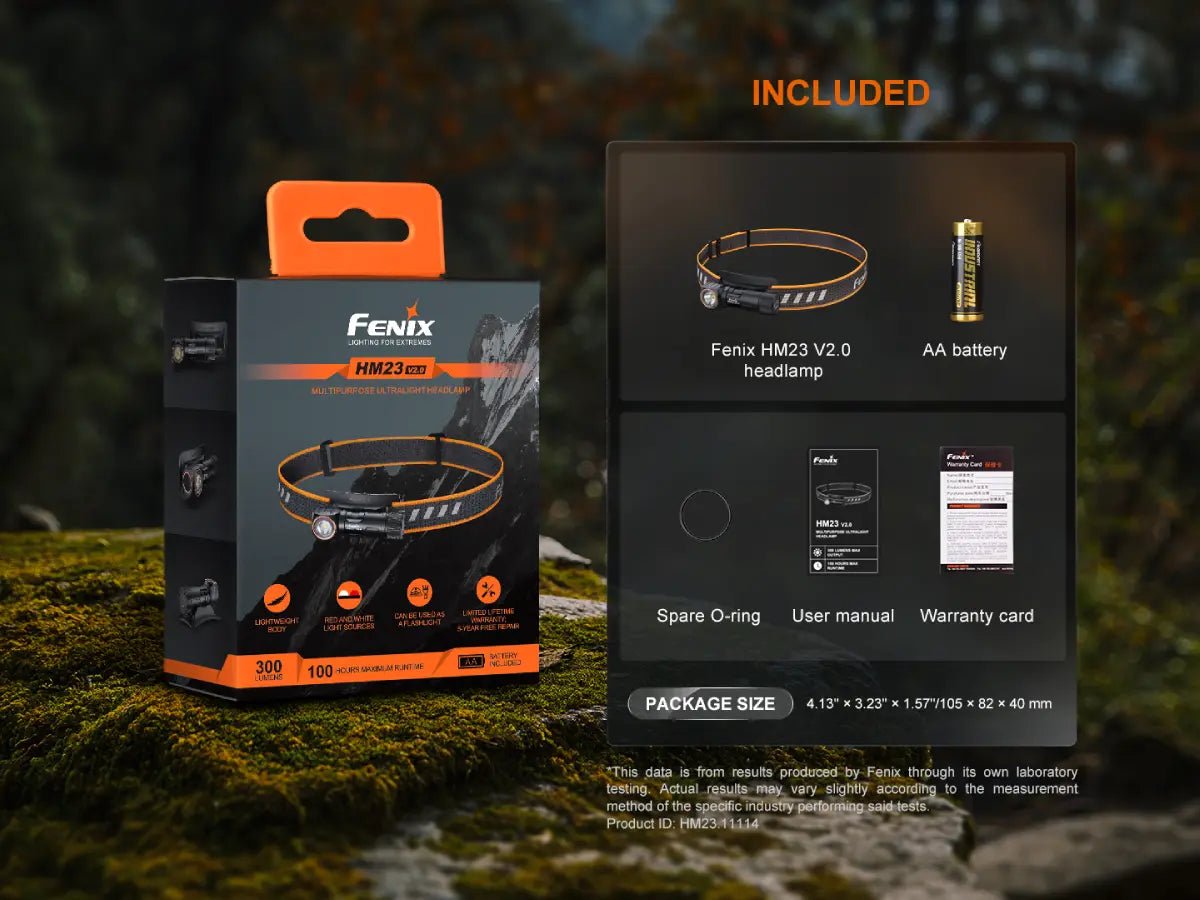 Fenix HM23 V2.0 Lightweight Detachable AA Headlamp, Headlamp, Fenix Store, at Festive Water Paddlesports