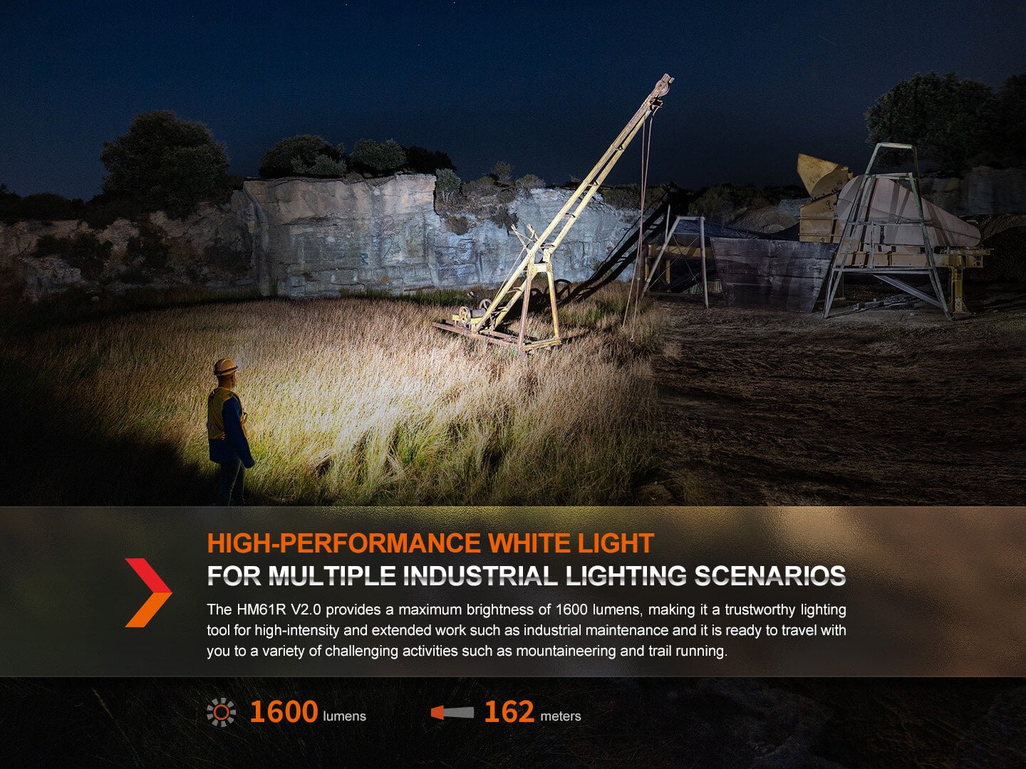 Fenix HM61R V2 Rechargeable LED Headlamp - 1600 Lumens, Headlamp, Fenix Store, at Festive Water Paddlesports