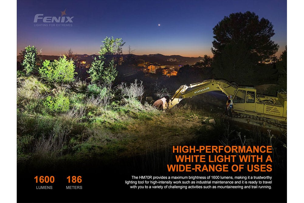Fenix HM70R Rechargeable LED Headlamp - 1600 Lumens, Headlamp, Fenix Store, at Festive Water Paddlesports