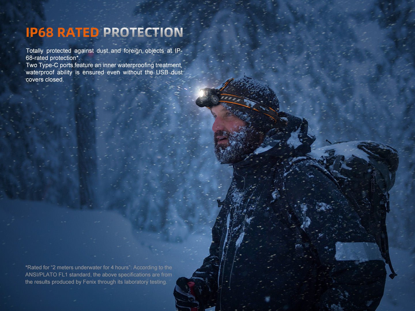 Fenix HM75R Rechargeable Industrial Headlamp - 1600 Lumens, Headlamp, Fenix Store, at Festive Water Paddlesports