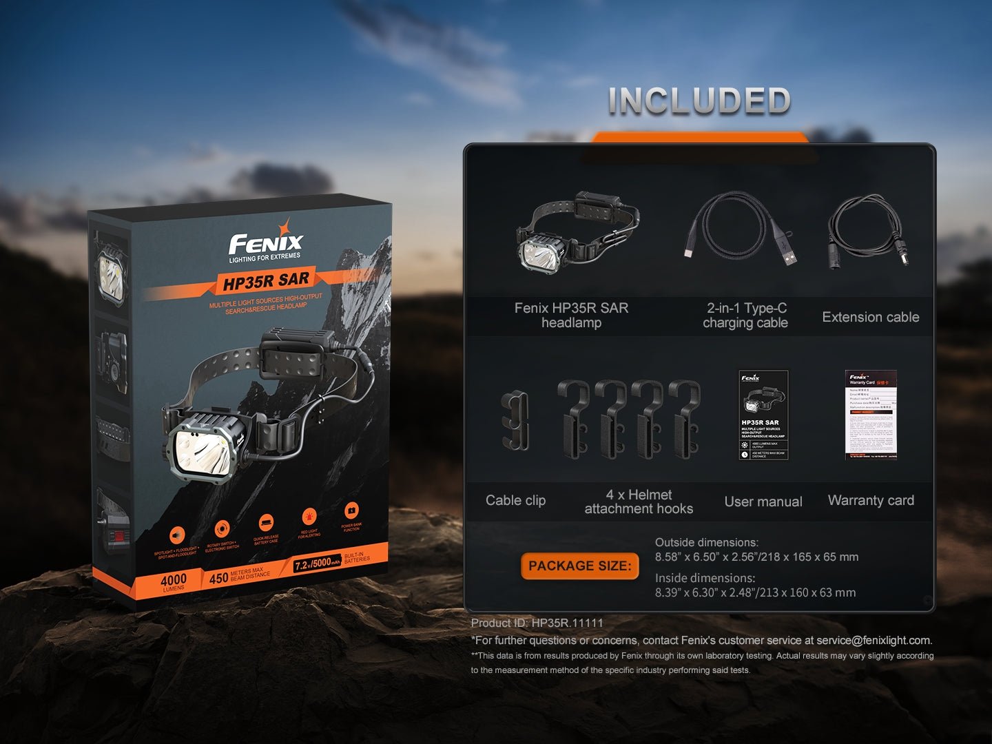 Fenix HP35R Search and Rescue Headlamp, Headlamp, Fenix Store, HP35R at Festive Water Paddlesports