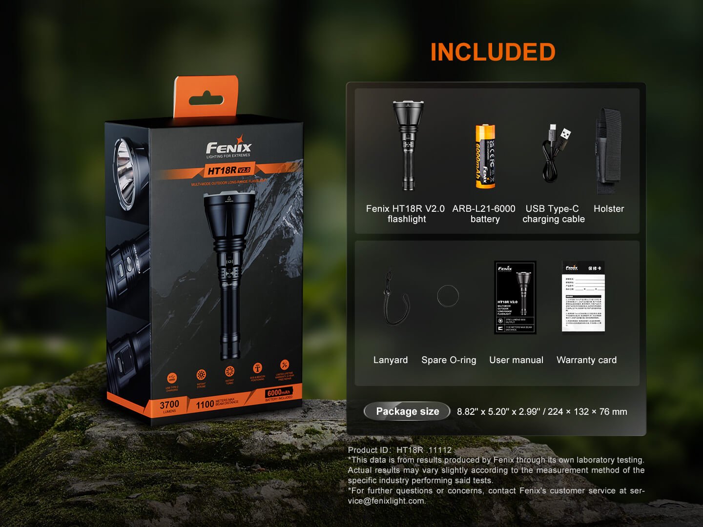 Fenix HT18R V2 Long - Range Hunting Flashlight, Hunting Flashlight, Fenix Store, at Festive Water Paddlesports