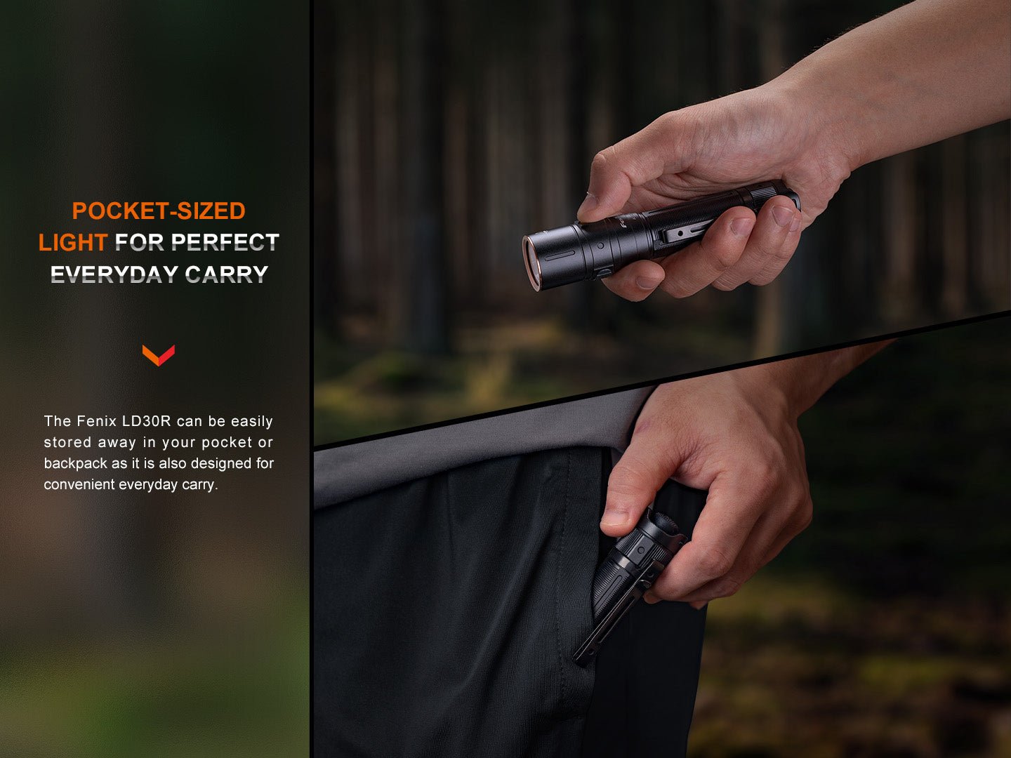 Fenix LD30R High - Performance Lightweight Flashlight, EDC Flashlight, Fenix Store, at Festive Water Paddlesports