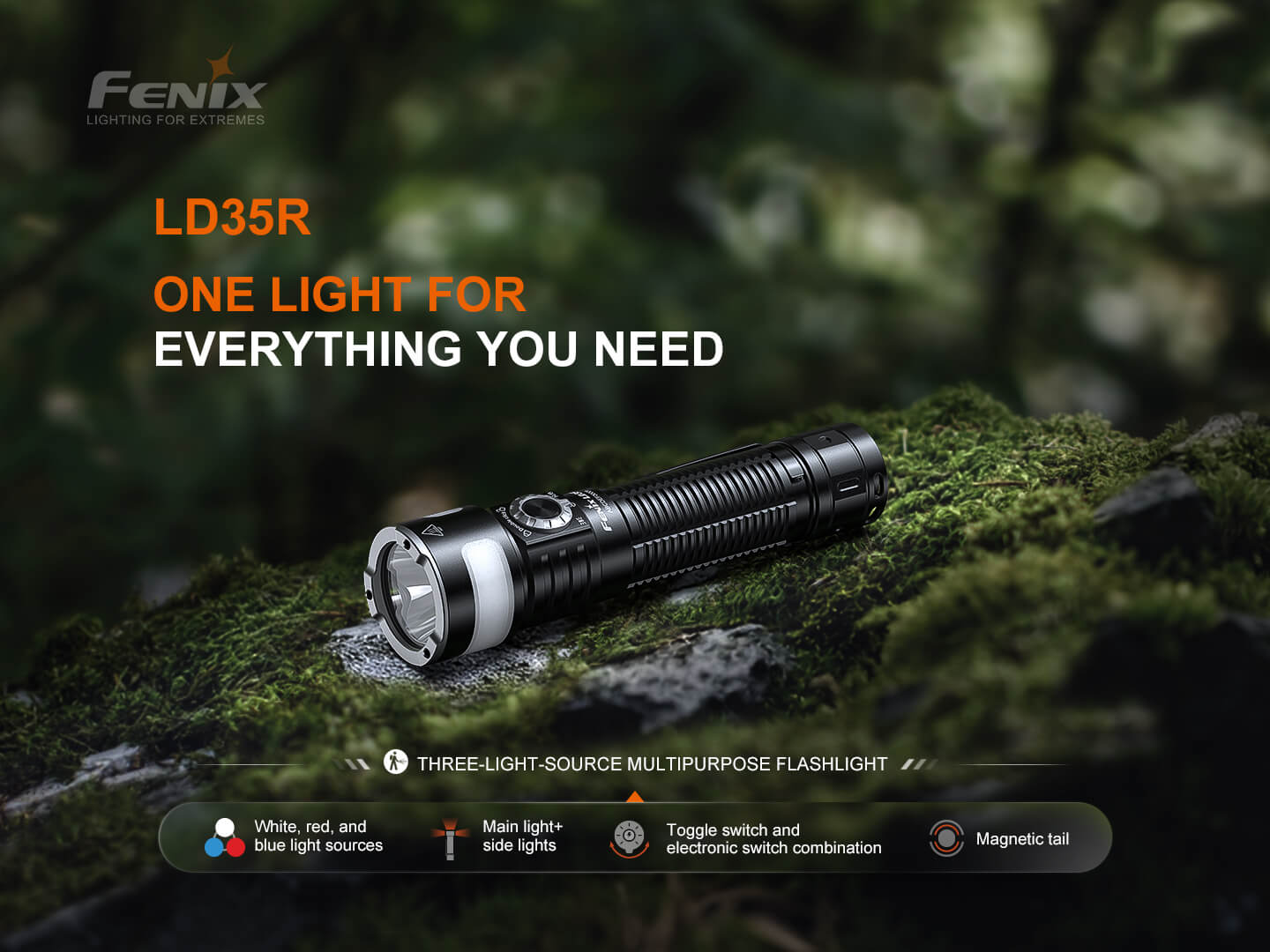 Fenix LD35R High Performance Multimode Tactical Flashlight, EDC Flashlight, Fenix Store, at Festive Water Paddlesports