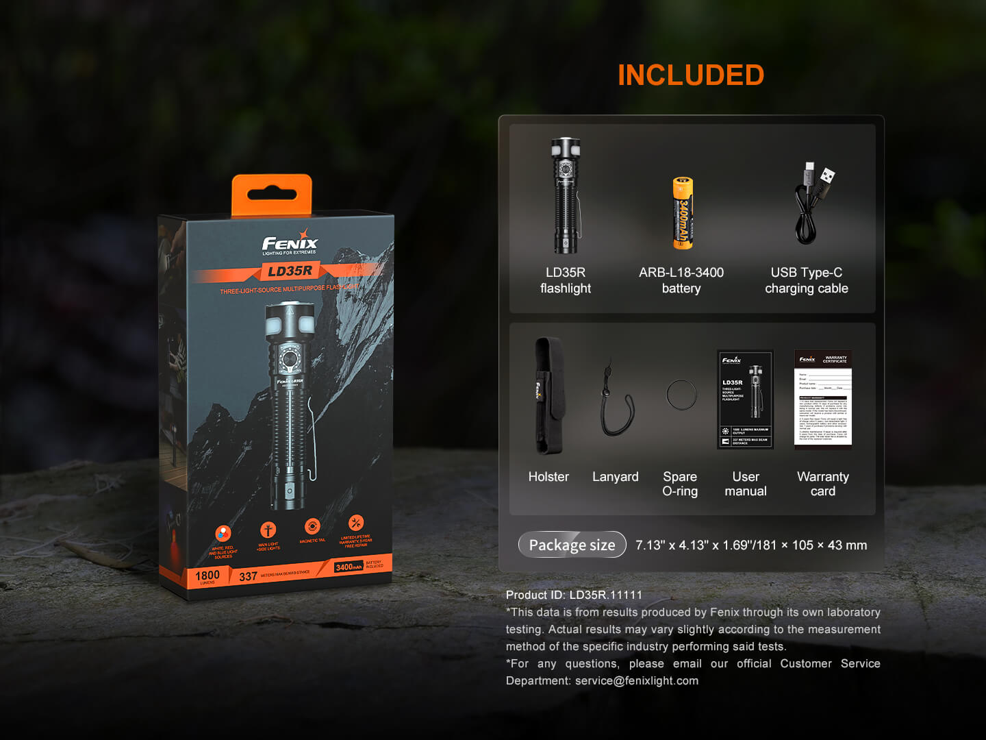 Fenix LD35R High Performance Multimode Tactical Flashlight, EDC Flashlight, Fenix Store, at Festive Water Paddlesports