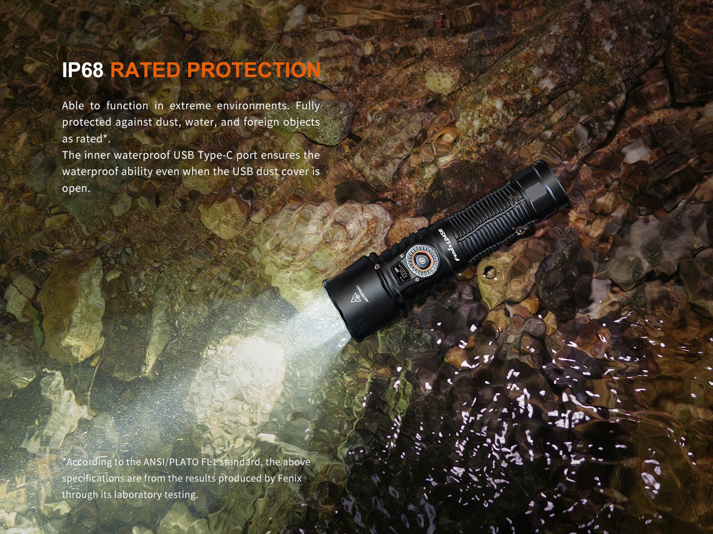 Fenix LD45R Digital Focus Rechargeable LED Flashlight, Rechargeable Flashlight, Fenix Store, at Festive Water Paddlesports