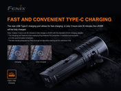 Fenix LR35R Rechargeable LED Flashlight - 10,000 Lumens, Rechargeable Flashlight, Fenix Store, at Festive Water Paddlesports