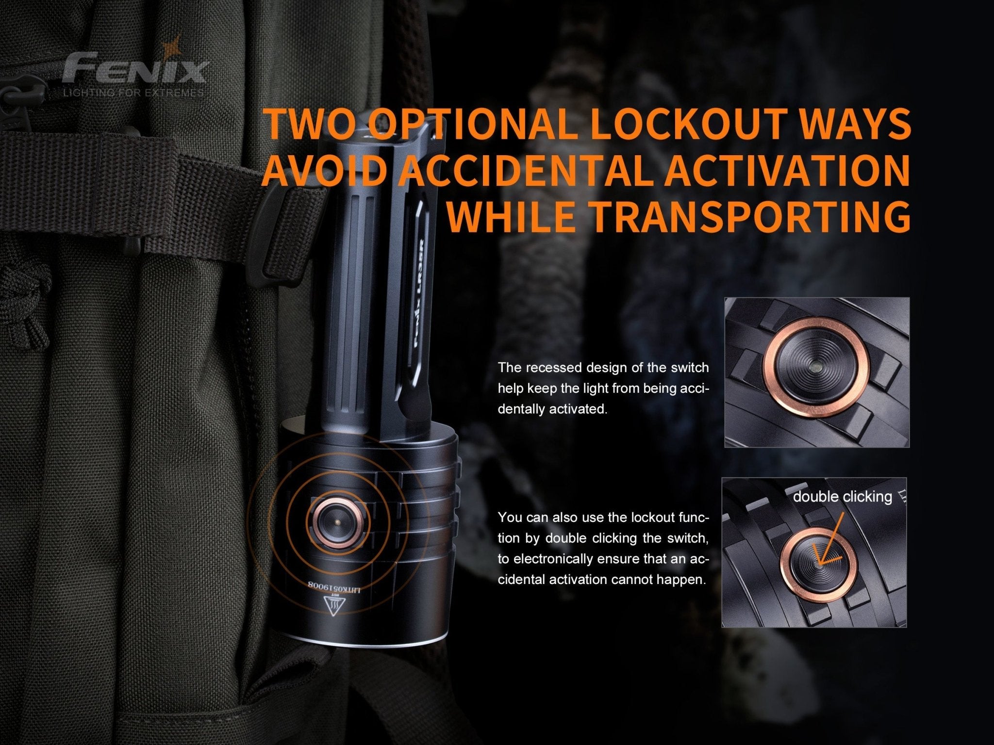 Fenix LR35R Rechargeable LED Flashlight - 10,000 Lumens, Rechargeable Flashlight, Fenix Store, at Festive Water Paddlesports