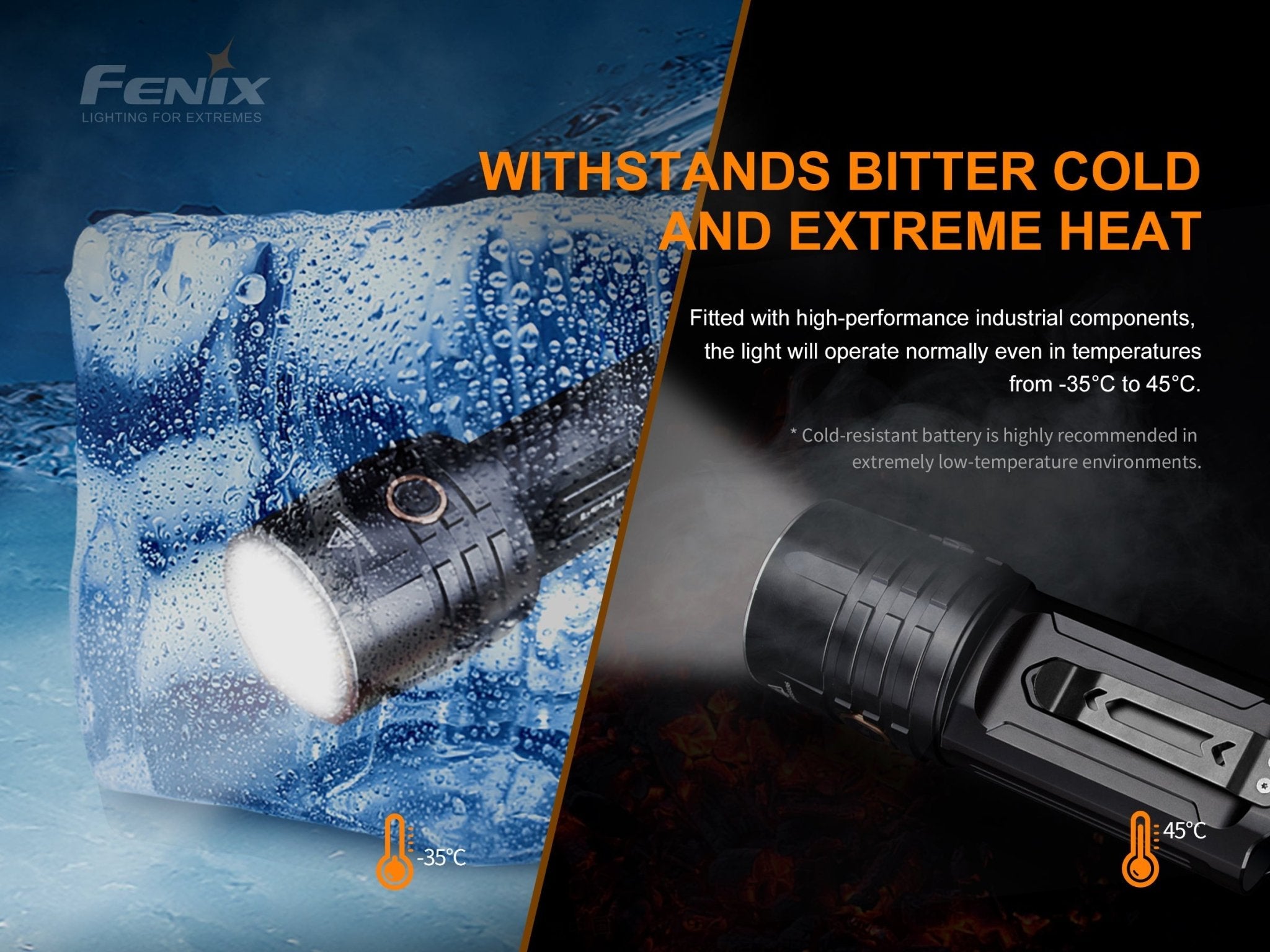 Fenix LR35R Rechargeable LED Flashlight - 10,000 Lumens, Rechargeable Flashlight, Fenix Store, at Festive Water Paddlesports