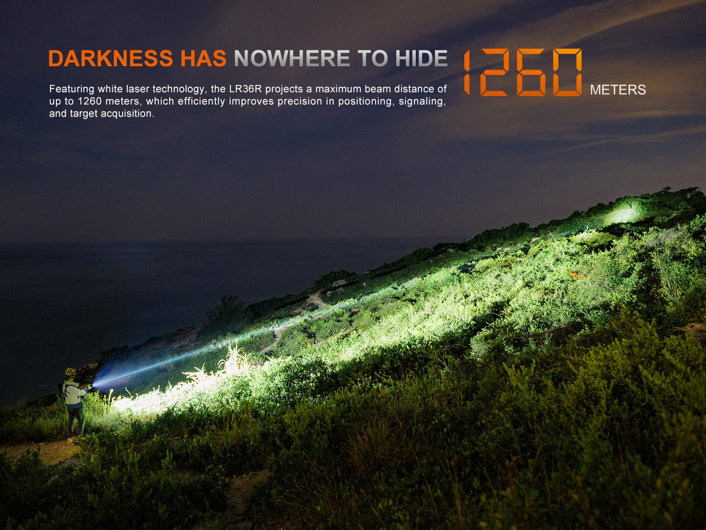 Fenix LR36R White Laser Searching Flashlight, Work Flashlight, Fenix Store, at Festive Water Paddlesports