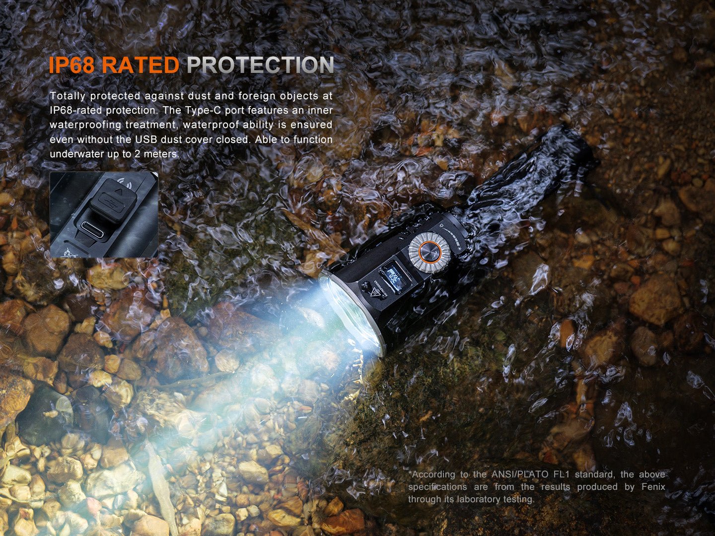 Fenix LR36R White Laser Searching Flashlight, Work Flashlight, Fenix Store, at Festive Water Paddlesports