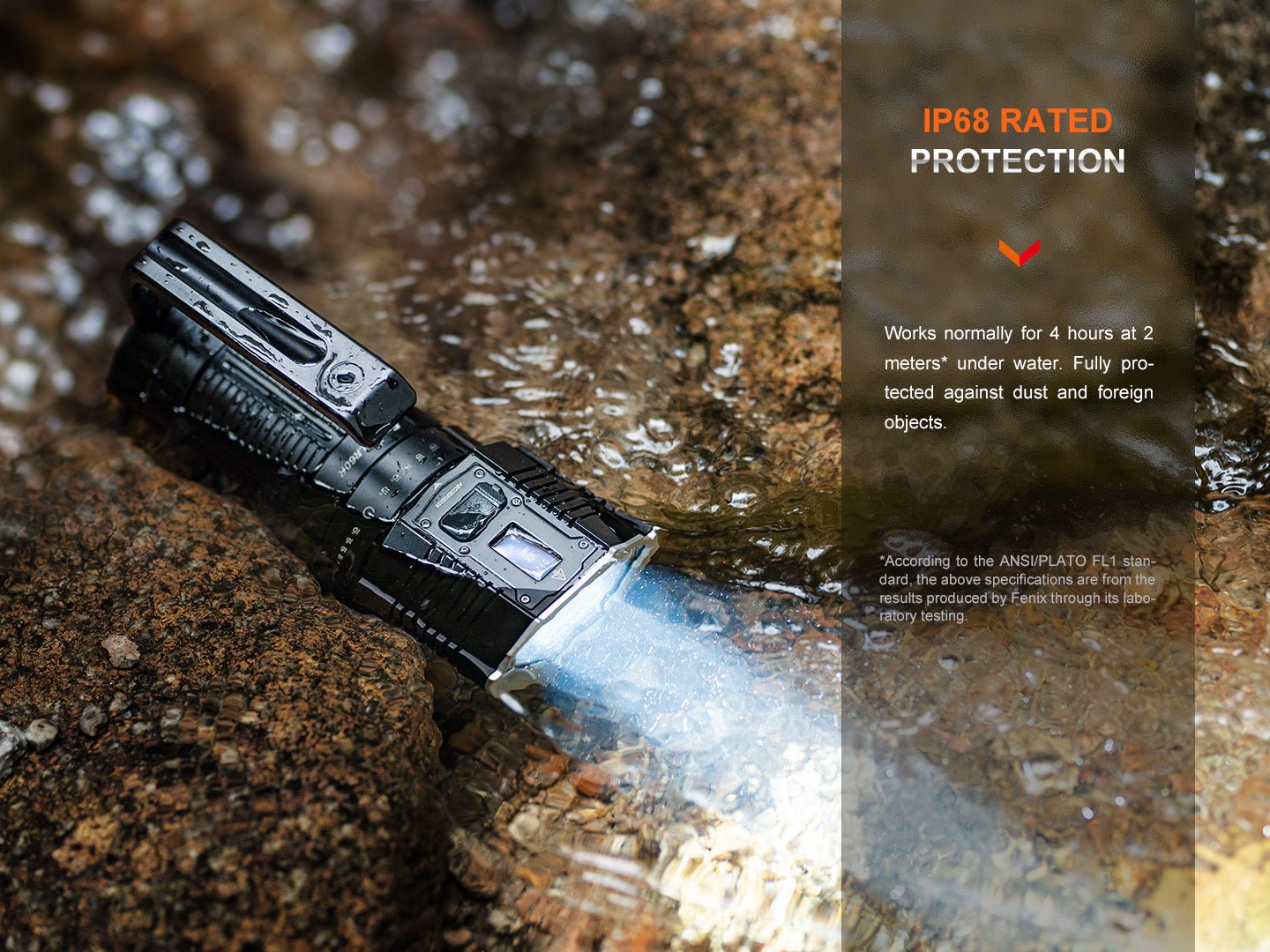 Fenix LR60R Rotary Switch Rechargeable Searchlight - 21000 Lumens, Rechargeable Flashlight, Fenix Store, at Festive Water Paddlesports