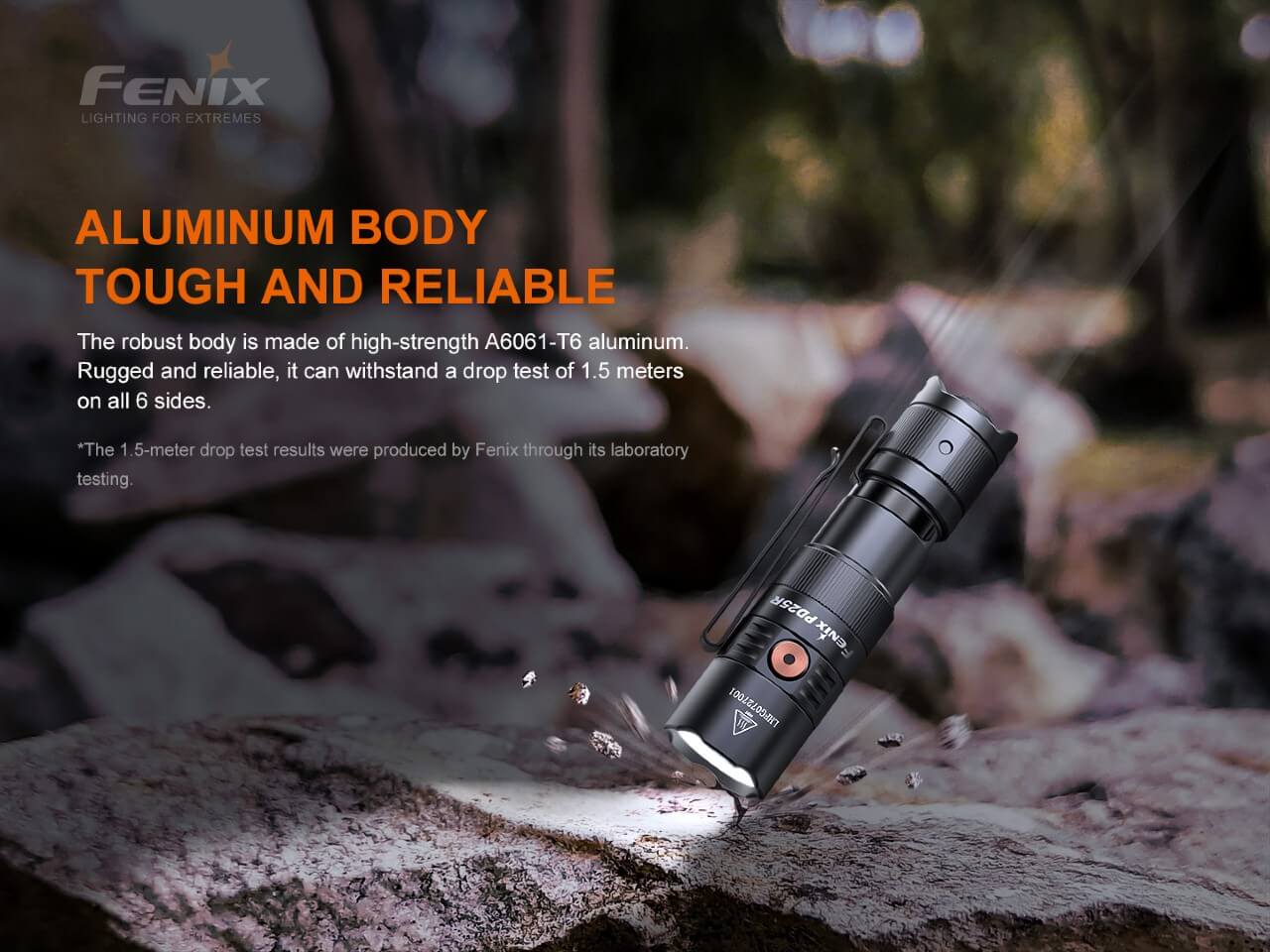 Fenix PD25R Rechargeable LED Flashlight, EDC Flashlight, Fenix Store, at Festive Water Paddlesports