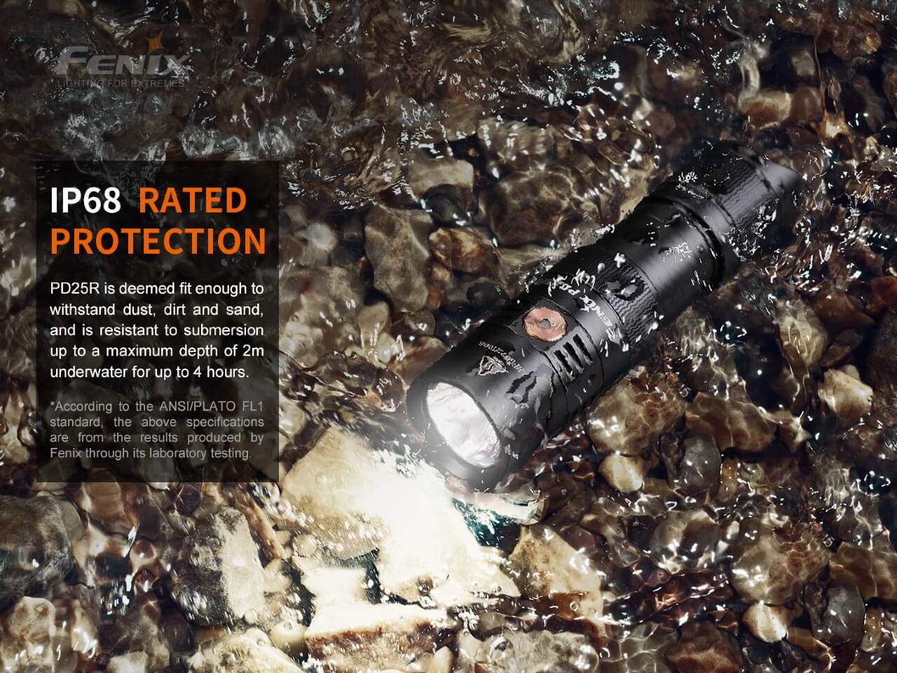 Fenix PD25R Rechargeable LED Flashlight, EDC Flashlight, Fenix Store, at Festive Water Paddlesports