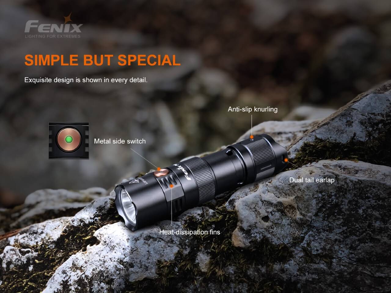 Fenix PD25R Rechargeable LED Flashlight, EDC Flashlight, Fenix Store, at Festive Water Paddlesports