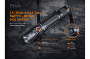 Fenix PD35 V3.0 Everyday Carry Flashlight - 1700 Lumens, Tactical Flashlight, Fenix Store, Black at Festive Water Paddlesports