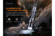 Fenix PD35 V3.0 Everyday Carry Flashlight - 1700 Lumens, Tactical Flashlight, Fenix Store, Black at Festive Water Paddlesports