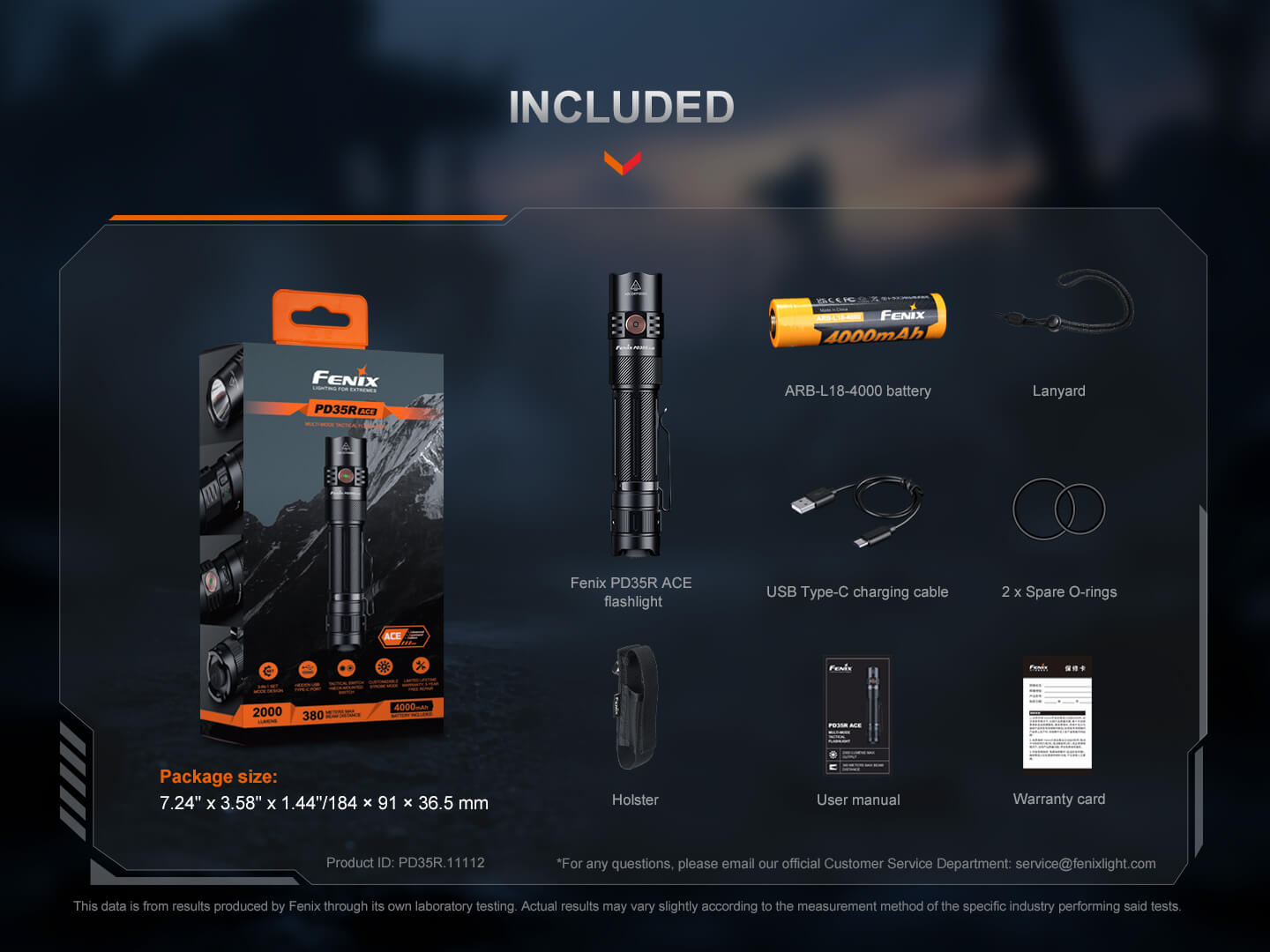 Fenix PD35R ACE Multi - mode Tactical Flashlight, EDC Flashlight, Fenix Store, at Festive Water Paddlesports
