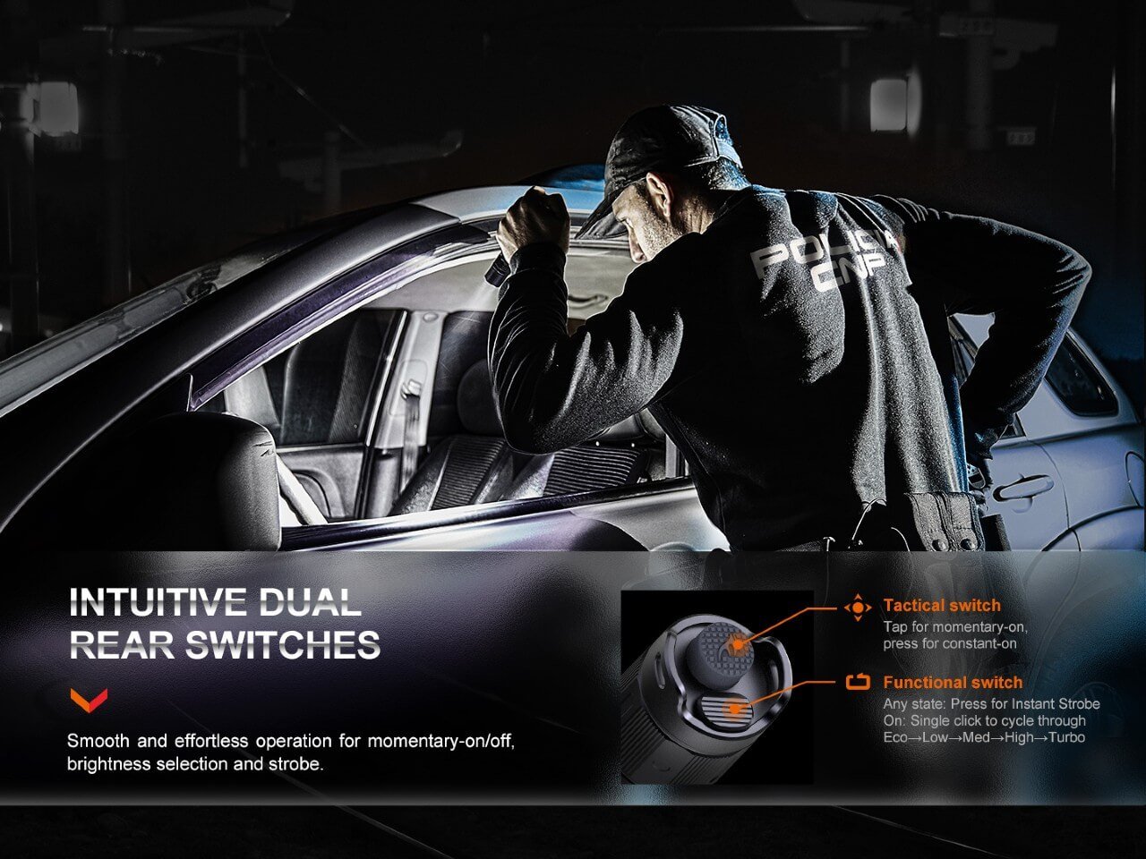 Fenix PD35R Compact Rechargeable Tactical Flashlight, Rechargeable Flashlight, Fenix Store, at Festive Water Paddlesports