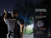 Fenix PD36R Pro 2800 Lumen Flashlight, Tactical Flashlight, Fenix Store, PD36R Pro + FREE E03R V2 Blue at Festive Water Paddlesports