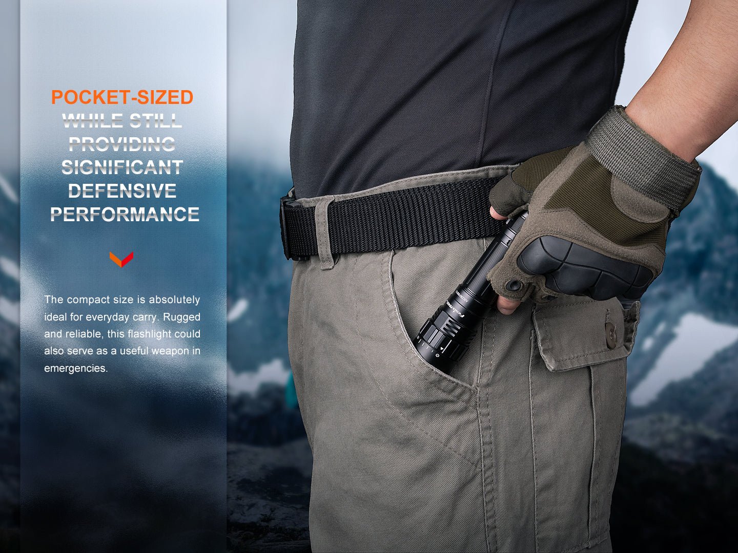 Fenix PD40R V3 Rechargeable Flashlight, Tactical Flashlight, Fenix Store, at Festive Water Paddlesports