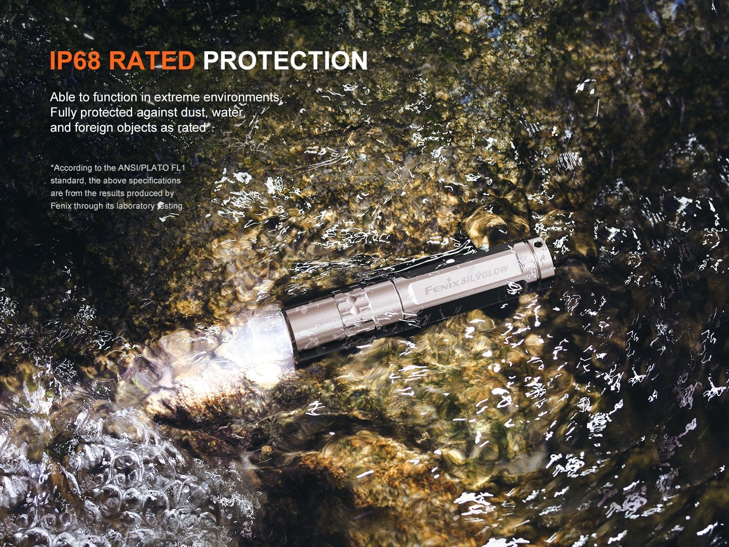 Fenix SilvGlow Limited Edition Collector's AAA Flashlight, EDC Flashlight, Fenix Store, Natural (Silver) at Festive Water Paddlesports