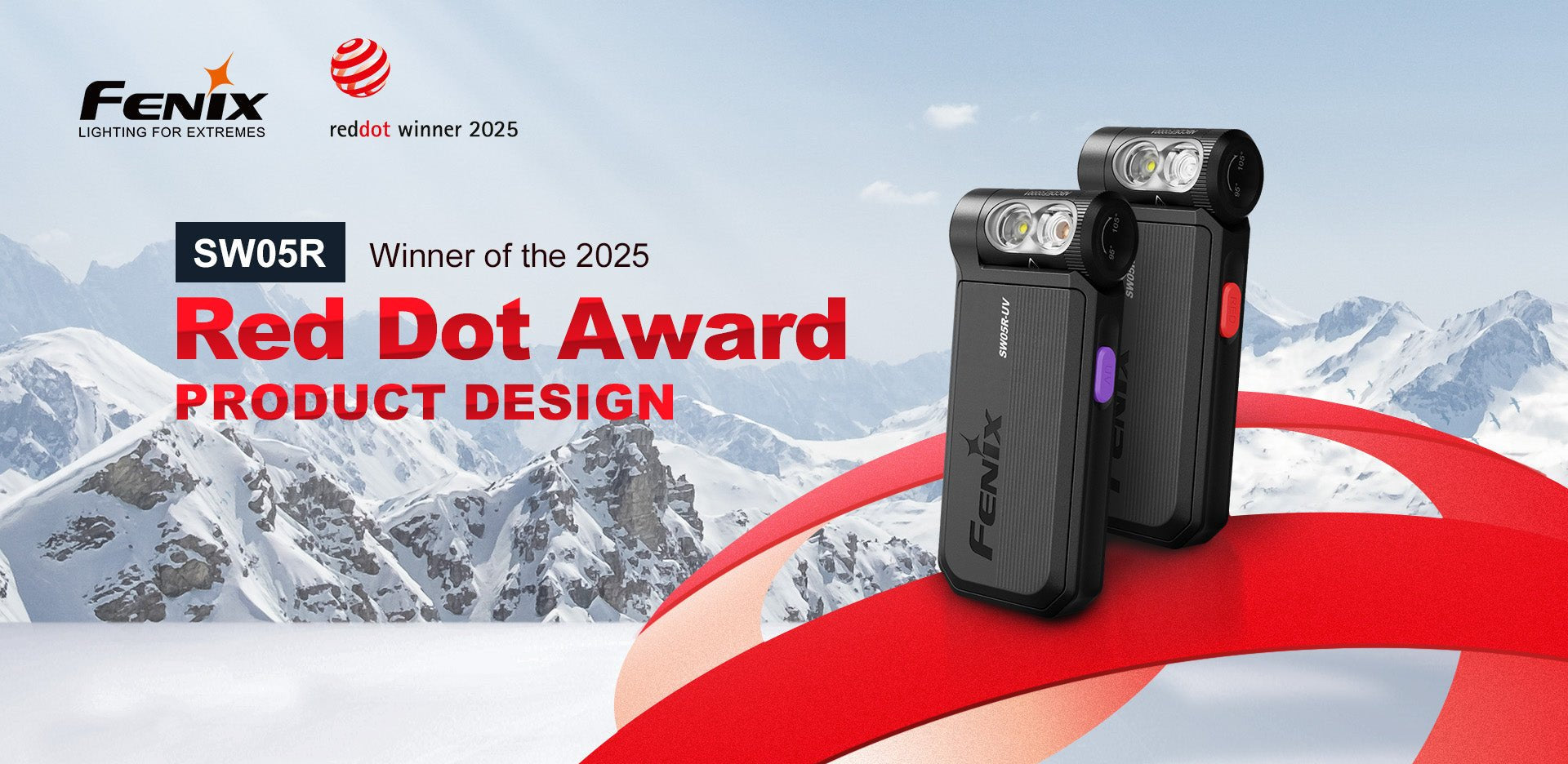 Fenix SW05R Multipurpose Clip - On Light with Red or UV Output, EDC Flashlight, Fenix Store, UV Light Green at Festive Water Paddlesports