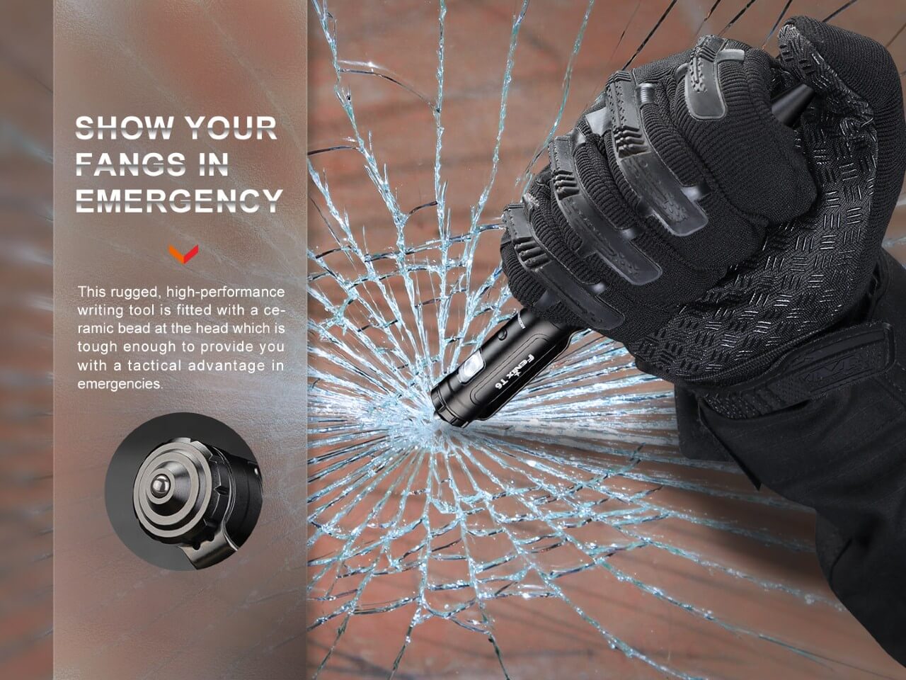 Fenix T6 Tactical LED Penlight, Penlight, Fenix Store, Black at Festive Water Paddlesports