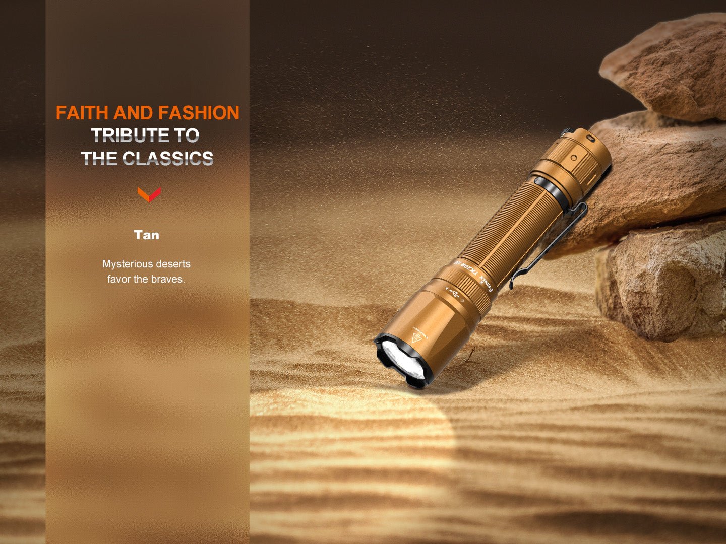 Fenix TK20R UE Tactical LED Flashlight - 2800 Lumens, Tactical Flashlight, Fenix Store, Desert Camo at Festive Water Paddlesports