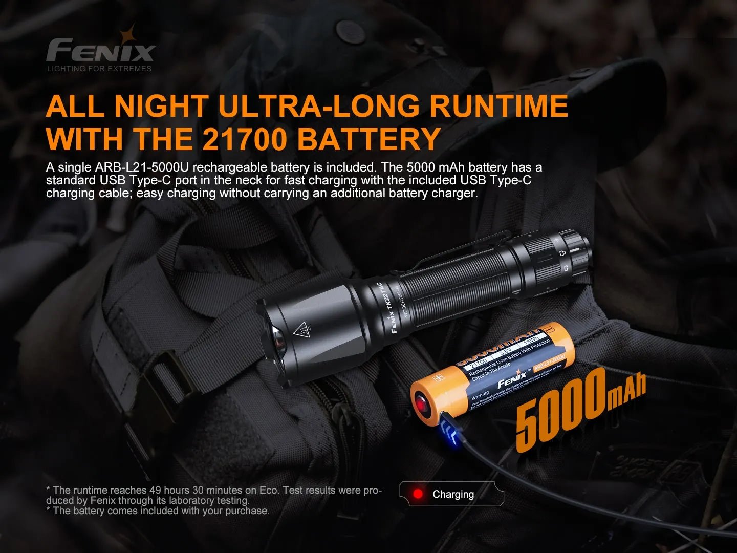 Fenix TK22 TAC - Discontinued, Tactical Flashlight, Fenix Store, at Festive Water Paddlesports