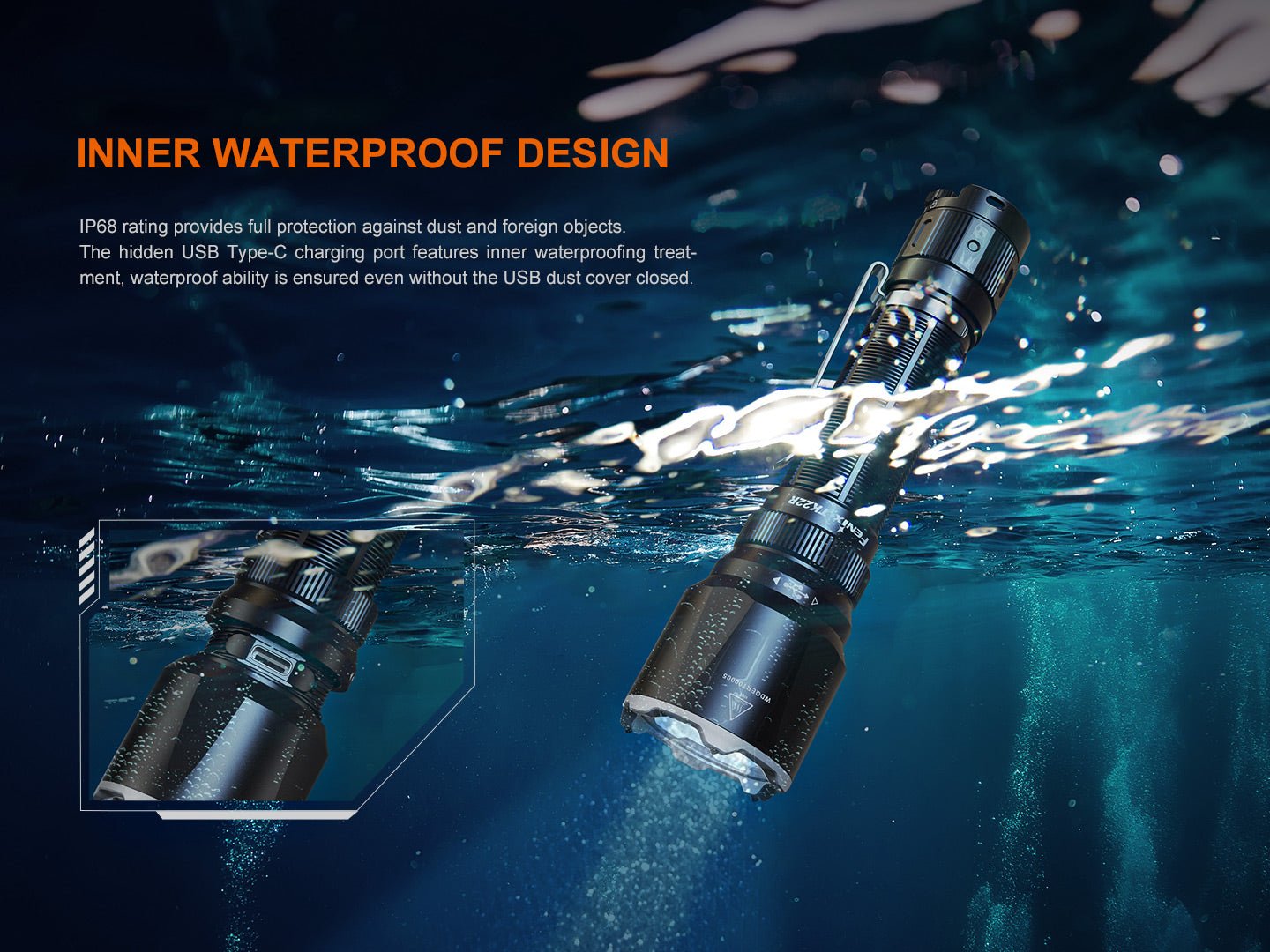 Fenix TK22R Rechargeable Tactical & Duty Flashlight, Tactical Flashlight, Fenix Store, at Festive Water Paddlesports