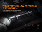 Fenix TK26R Tactical LED Flashlight - 1500 Lumens, Tactical Flashlight, Fenix Store, at Festive Water Paddlesports