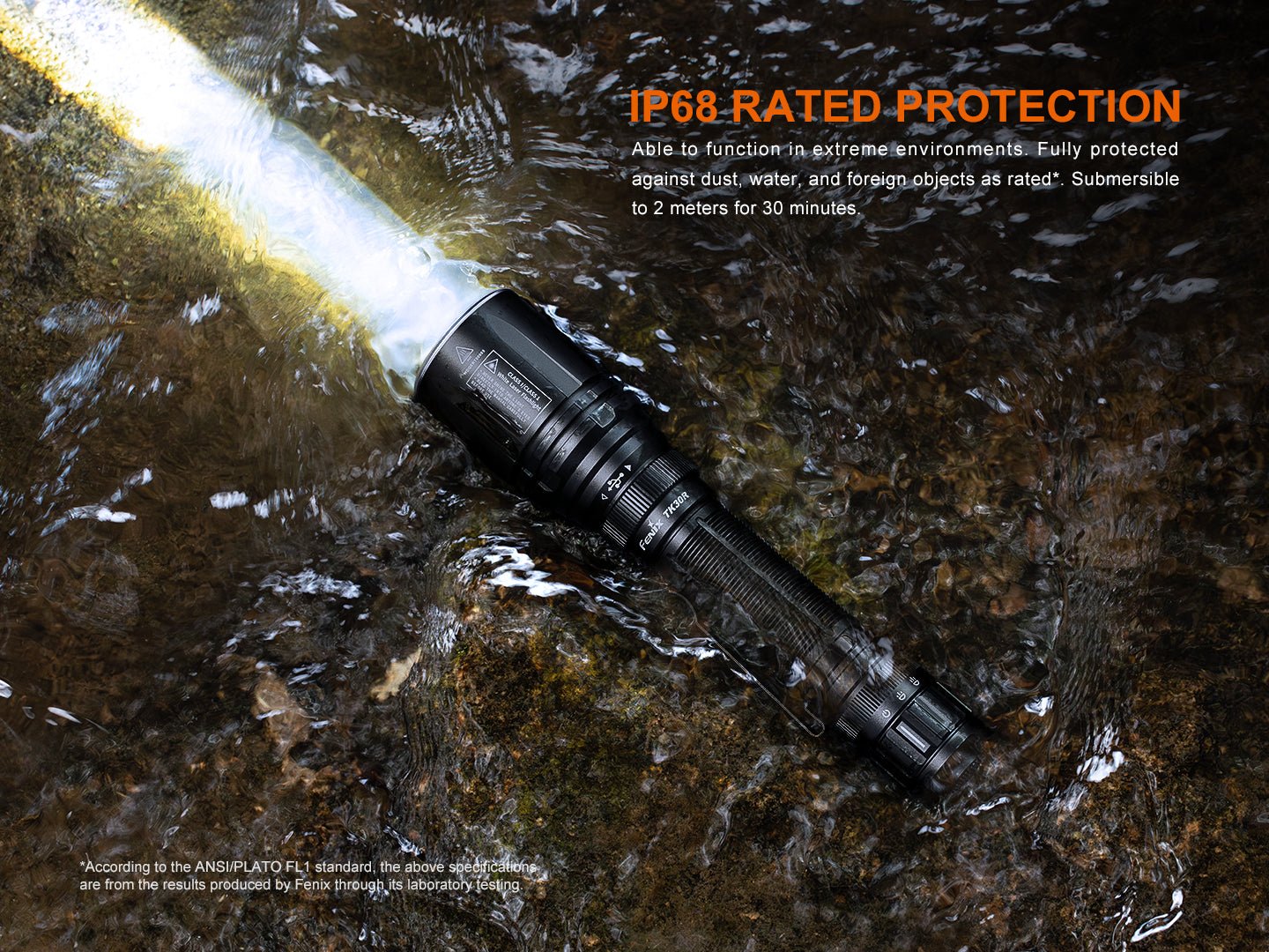 Fenix TK30R Tactical White Laser Rechargeable Flashlight, Tactical Flashlight, Fenix Store, at Festive Water Paddlesports