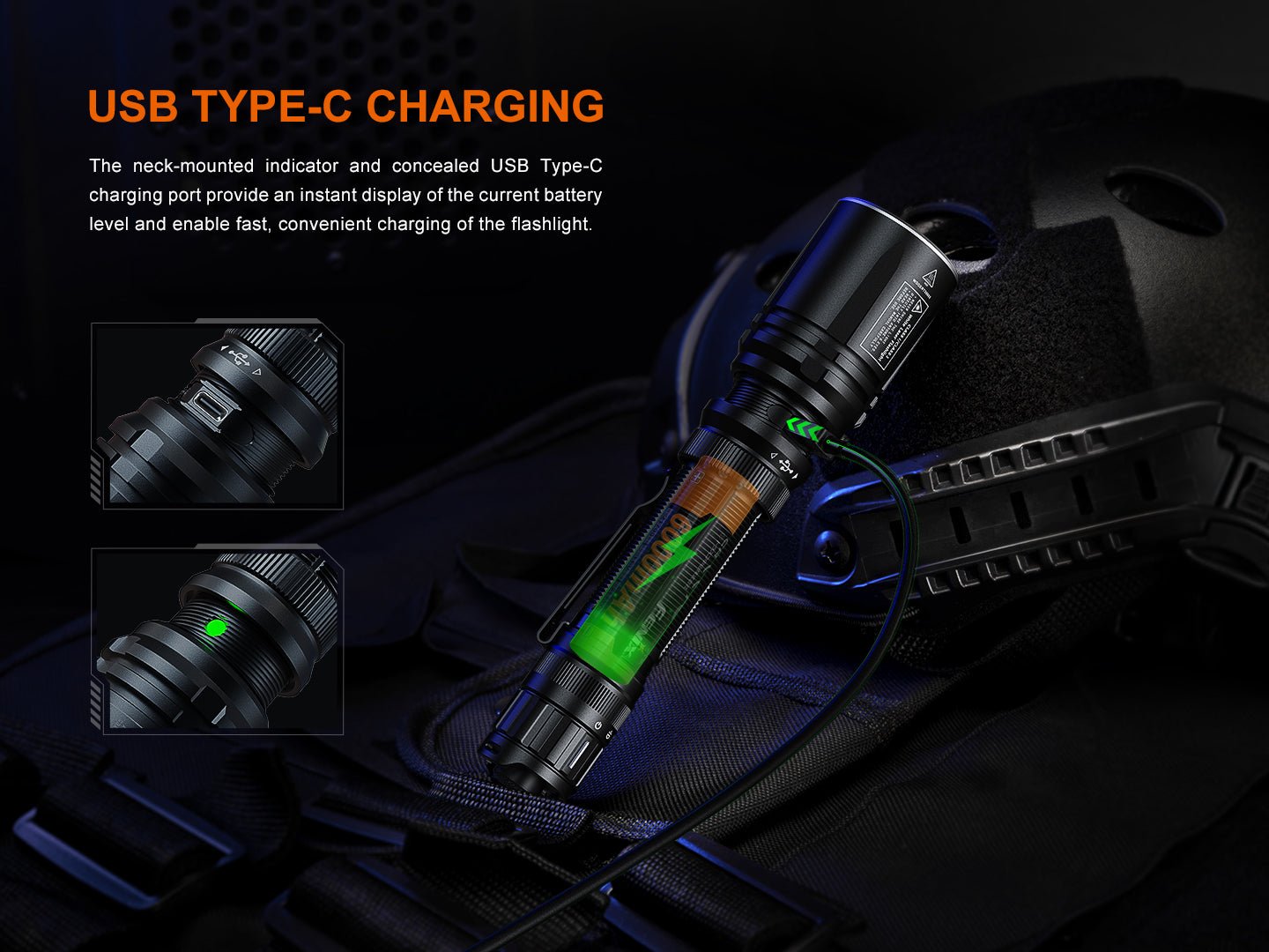 Fenix TK30R Tactical White Laser Rechargeable Flashlight, Tactical Flashlight, Fenix Store, at Festive Water Paddlesports