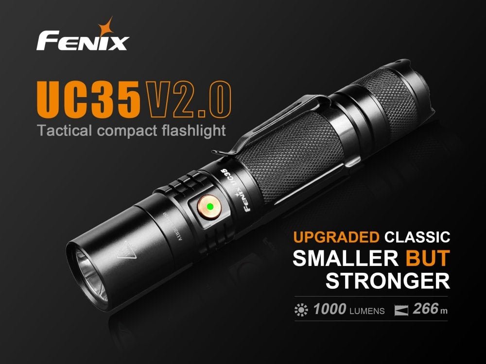 Fenix UC35 V2.0 LED Rechargeable EDC Flashlight, Rechargeable Flashlight, Fenix Store, at Festive Water Paddlesports