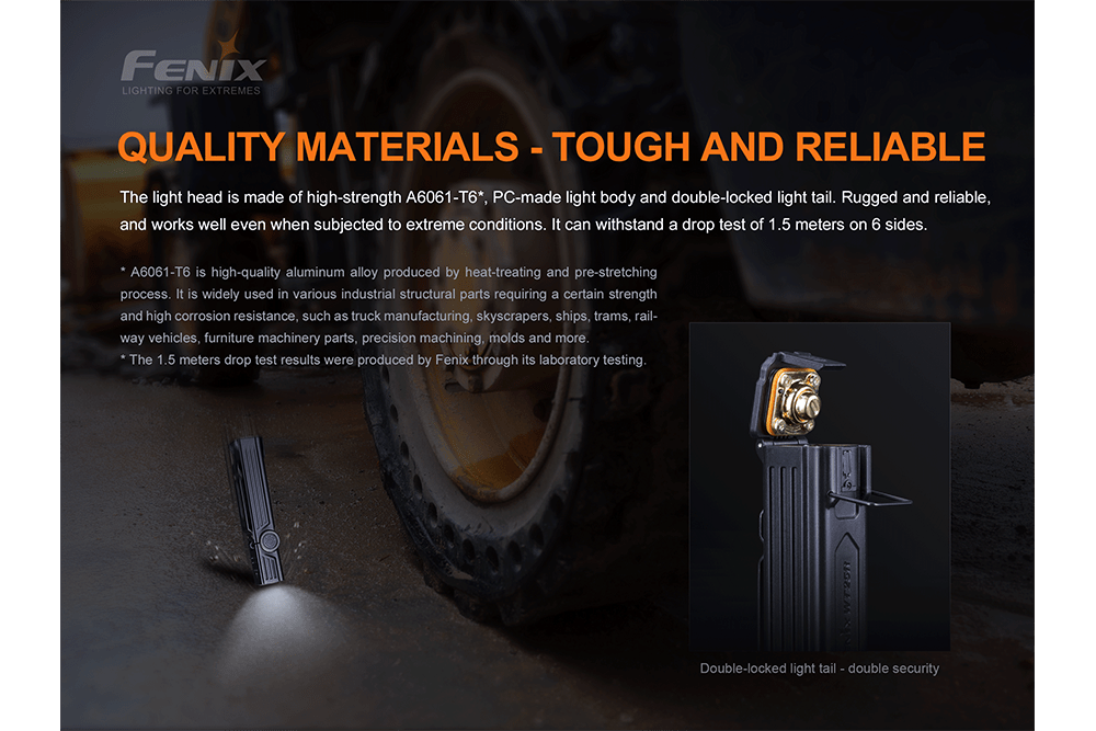 Fenix WT25R Adjustable Head LED Flashlight - 1000 Lumens, Work Flashlight, Fenix Store, at Festive Water Paddlesports